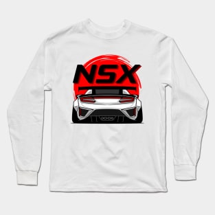 White NSX Rear JDM Long Sleeve T-Shirt